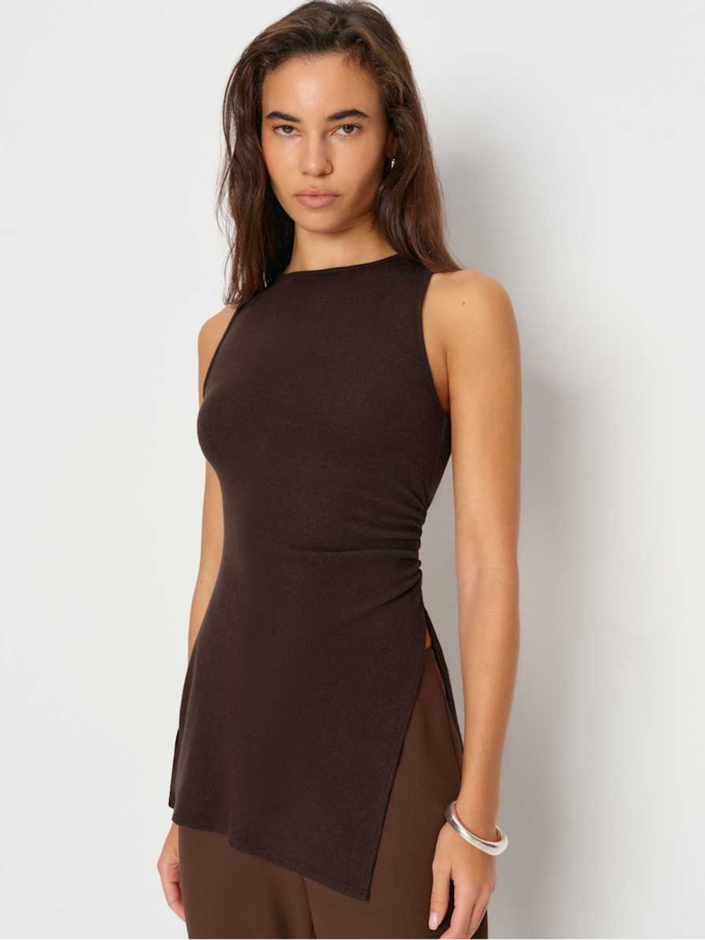 NWT Reformation Walker Knit Top in Mole, Size M